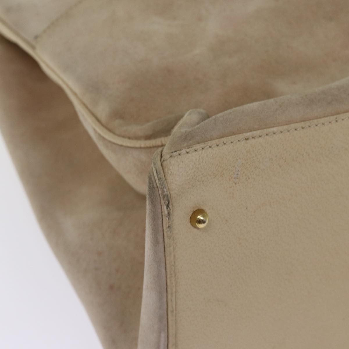 Gucci GUCCI Bamboo Tote Bag Suede 2way Beige 002 2855 0322 0 Authentic 77226