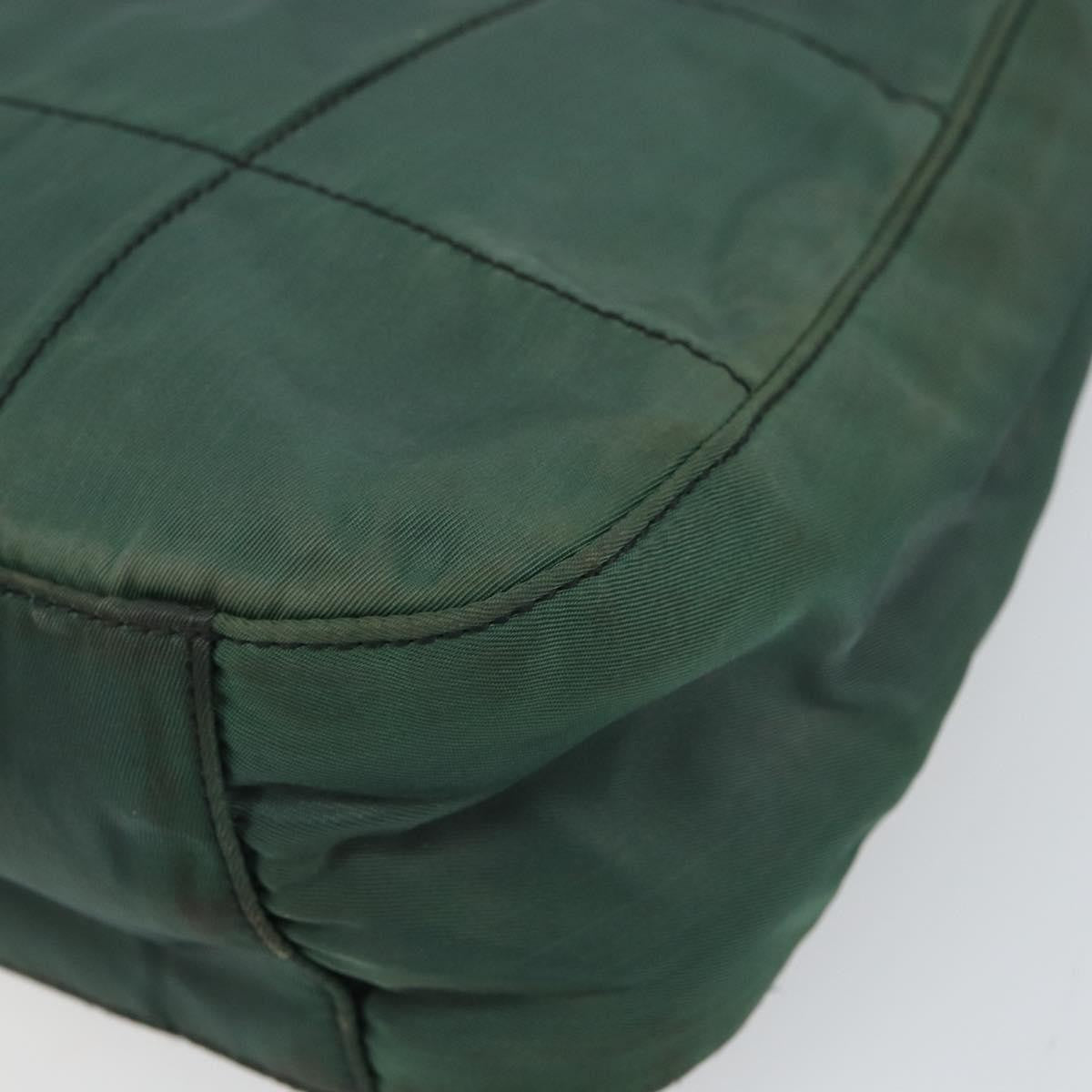 Prada PRADA Quilted Chain Shoulder Bag Nylon plastic Green Authentic mr1504