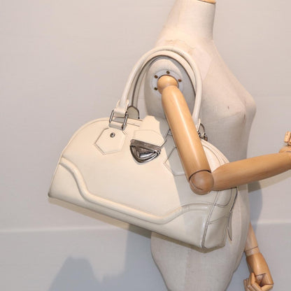 Louis Vuitton LOUIS VUITTON Epi Boring Montaigne GM Hand Bag White Yvoire M5931J LV Authentic 87942