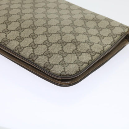 Gucci GUCCI GG Supreme Shoulder Bag PVC Leather Beige Authentic th4221