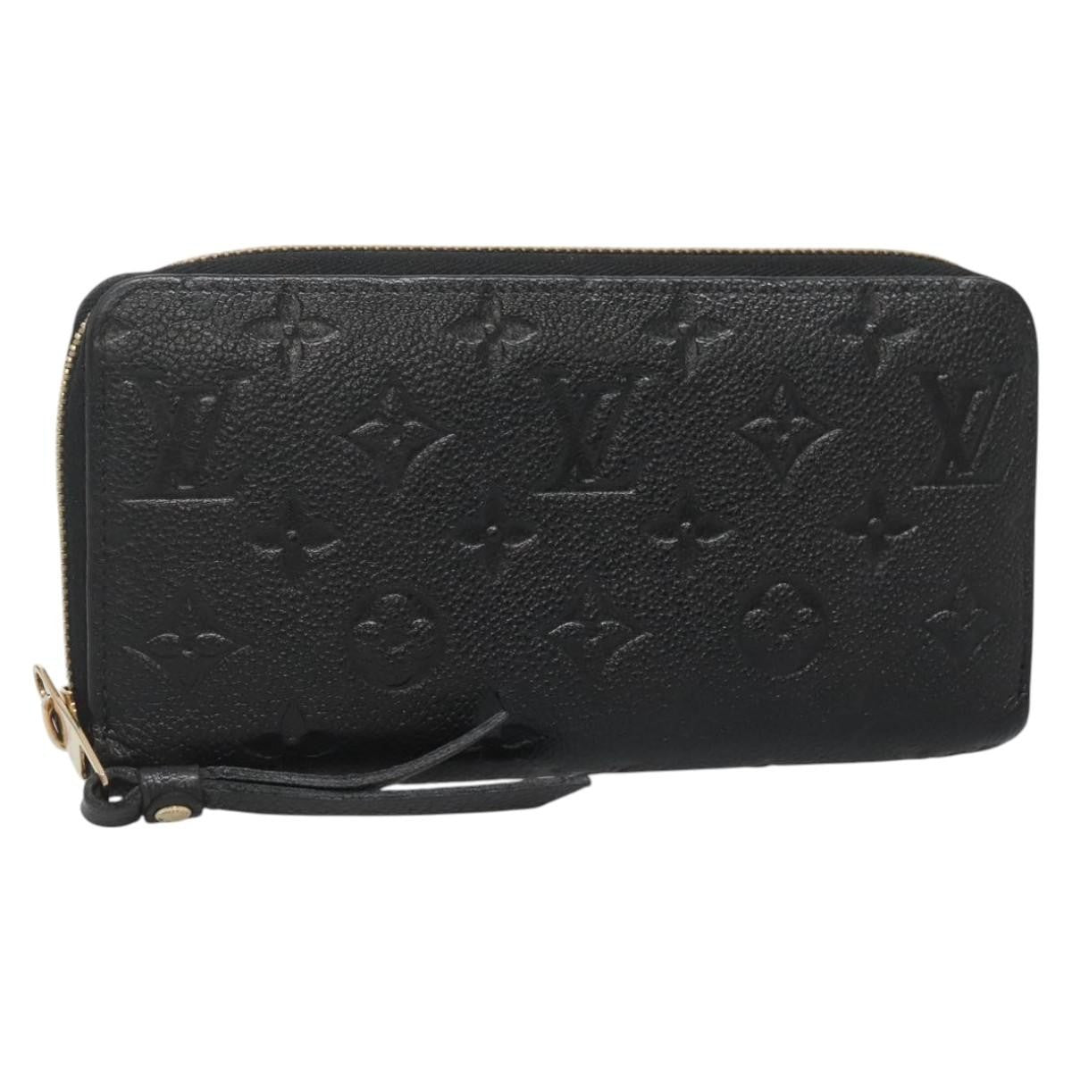 Louis Vuitton LOUIS VUITTON Monogram Empreinte Zippy Wallet Wallet Black M61864 LV Authentic hk2892 Bag