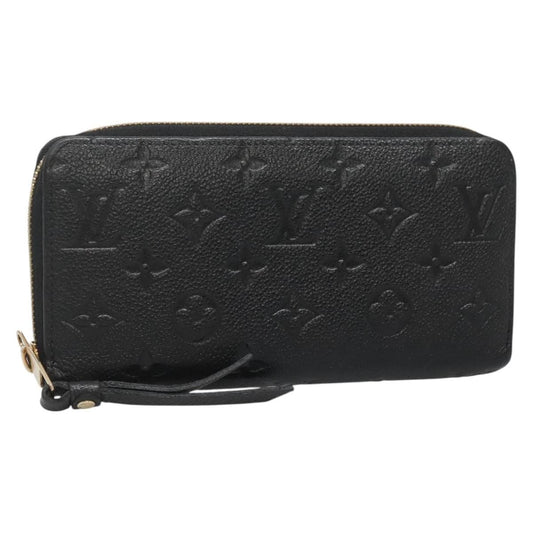 Louis Vuitton LOUIS VUITTON Monogram Empreinte Zippy Wallet Wallet Black M61864 LV Authentic hk2892 Bag