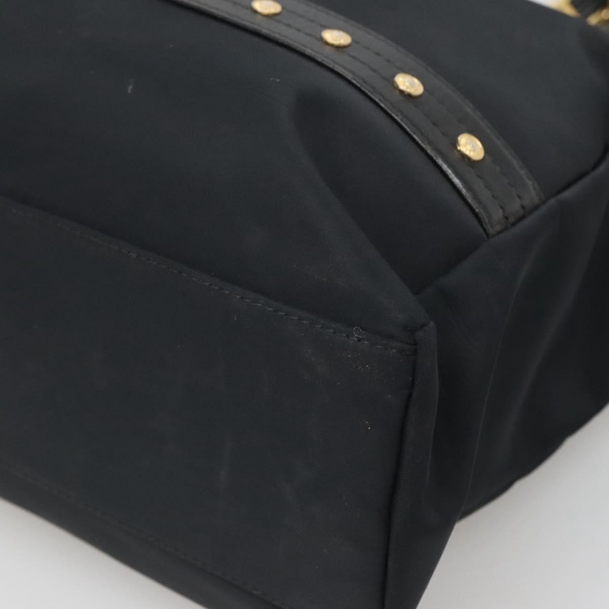 Gianni Versace Gianni Versace Tote Bag Nylon Black Gold Authentic bs25747