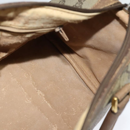 Gucci GUCCI GG Supreme Web Sherry Line Boston Bag PVC Beige Gold 40 02 007 Authentic KD431