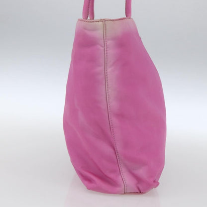 Prada PRADA Tote Bag Nylon Pink Silver Authentic 164823