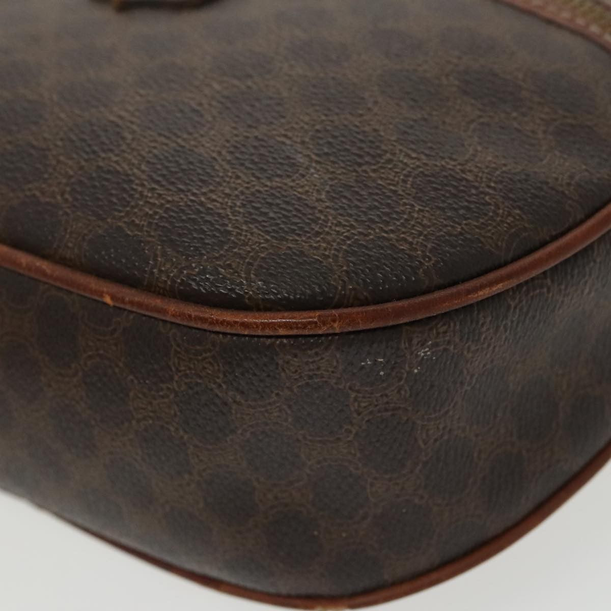 Celine CELINE Macadam Canvas Shoulder Bag PVC Leather Brown Gold Authentic bs19763