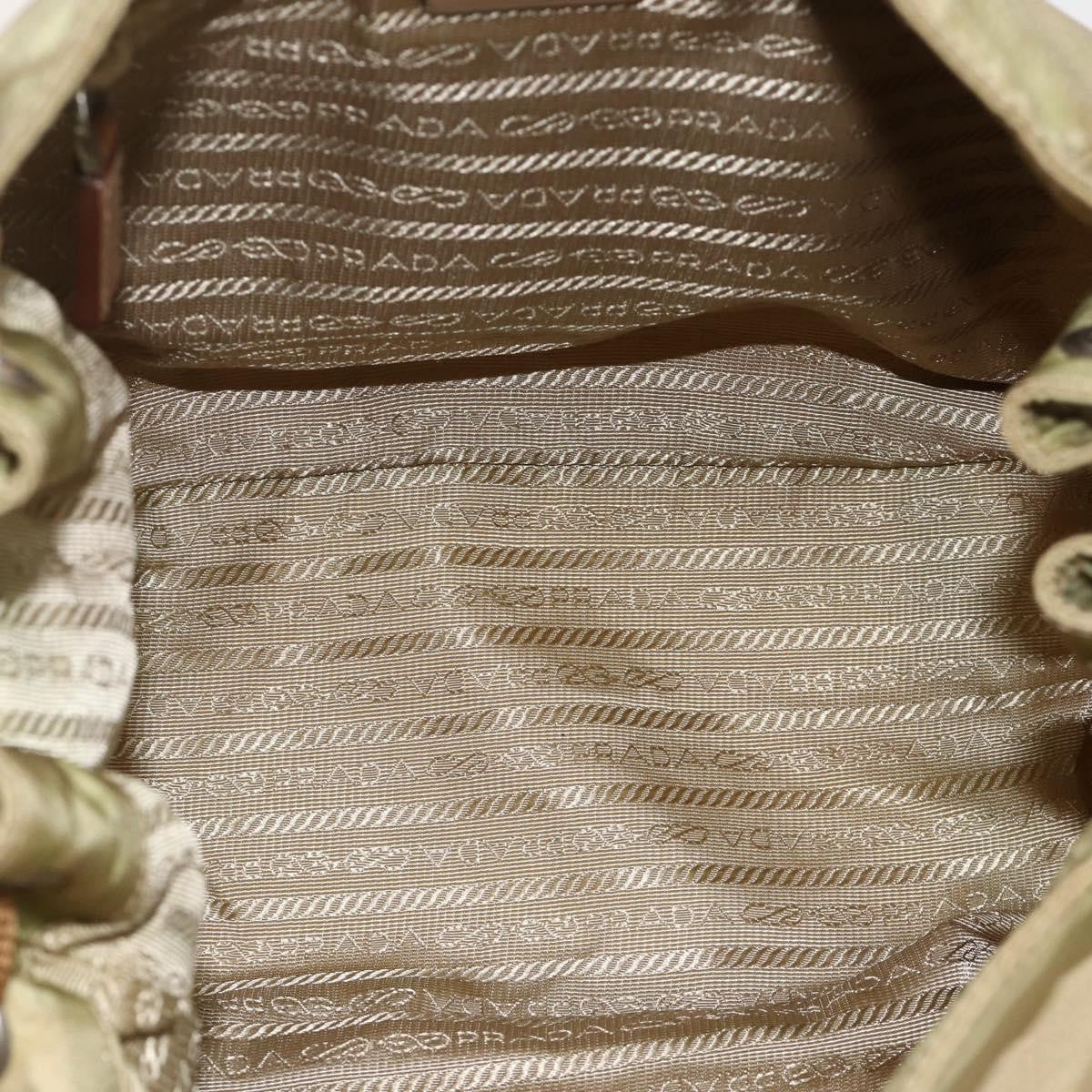Prada PRADA Shoulder Bag Nylon Khaki Silver Authentic 175738