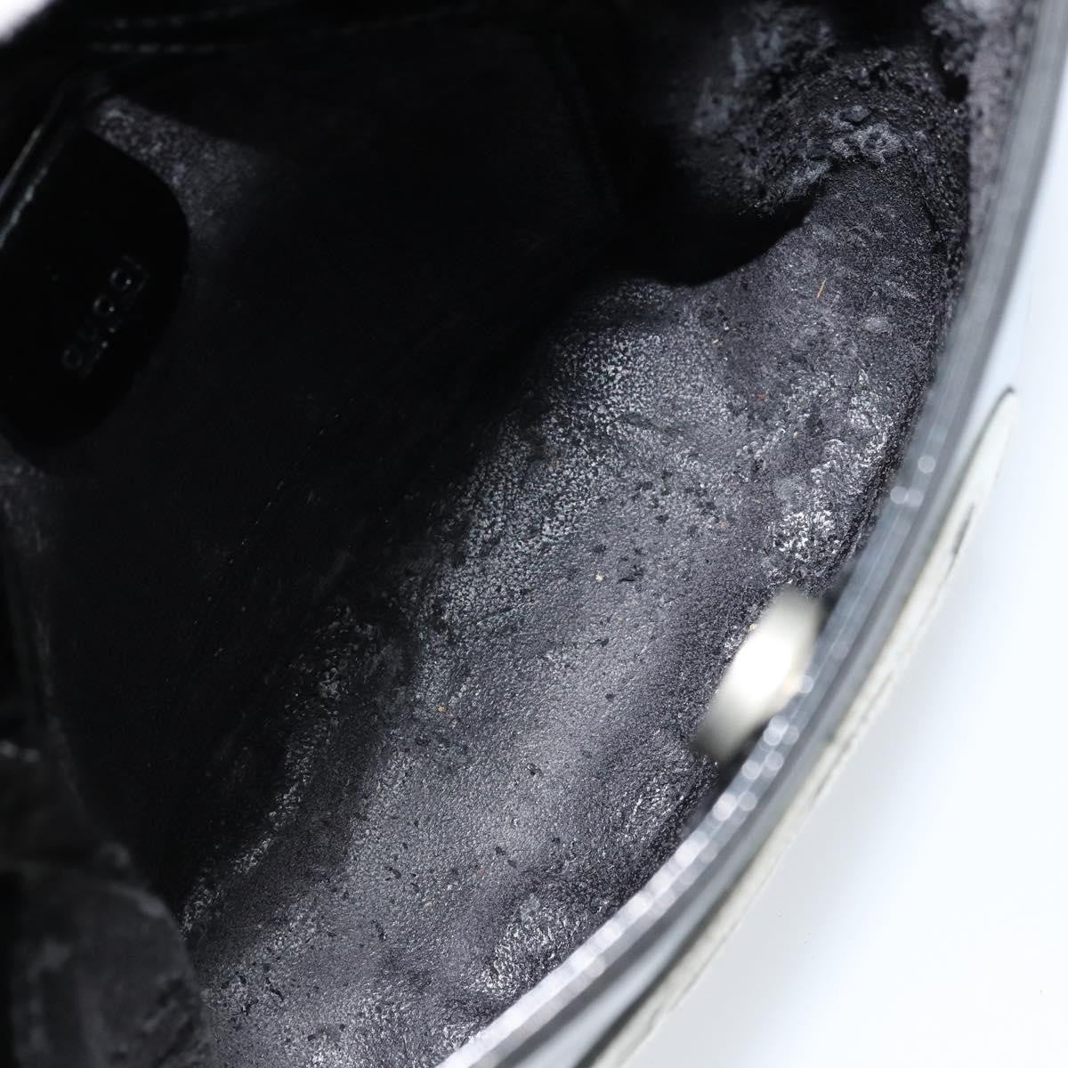 Gucci GUCCI Hand Bag Patent leather Black Silver 007 2046 0249 Authentic 172096