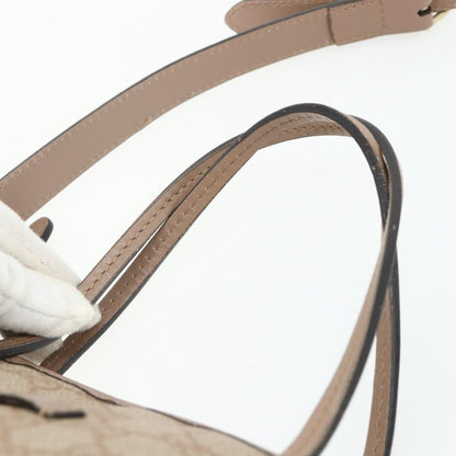 Gucci GUCCI GG Supreme Tote Bag PVC 2way Beige Gold 353440 Authentic 178185