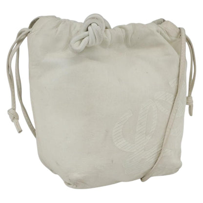 Loewe LOEWE Anagram Shoulder Bag Leather White Gold Authentic 162166
