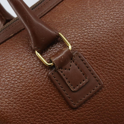 Burberrys Burberrys Hand Bag Leather Brown Gold Authentic ka3026