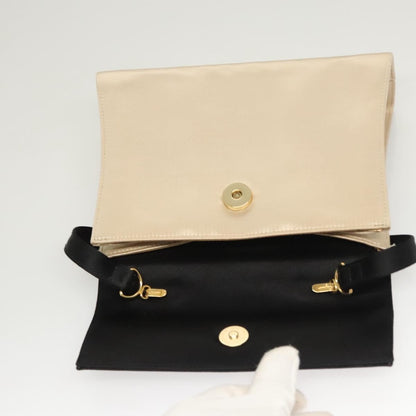 Salvatore Ferragamo Salvatore Ferragamo Vala Hand Bag Satin Beige Gold Authentic BA2675