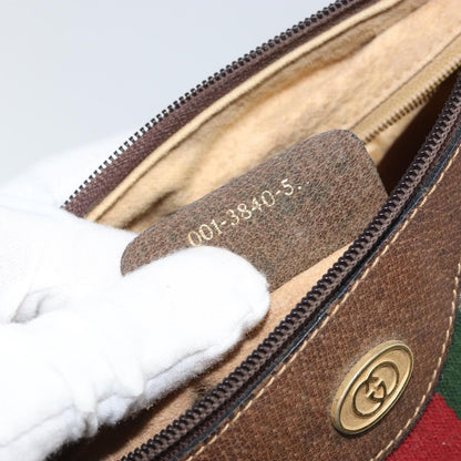 Gucci GUCCI GG Supreme Web Sherry Line Shoulder Bag PVC Beige 001 3840 5 Authentic 156832