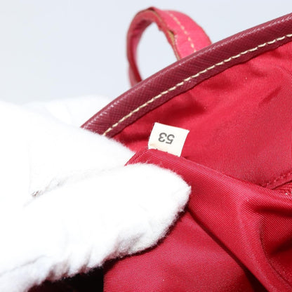 Prada PRADA Tote Bag Nylon Pink Silver Authentic 151499