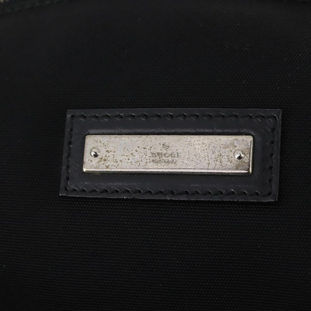 Gucci GUCCI Shoulder Bag Canvas Black Silver Authentic BA11545