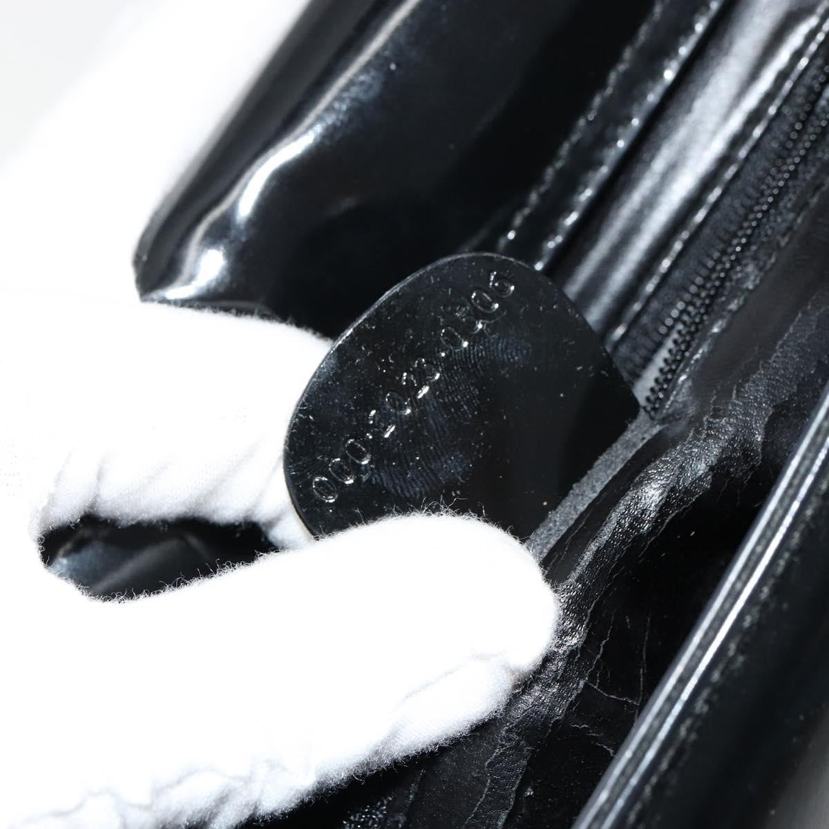 Gucci GUCCI Soho Shoulder Bag Patent leather Black Silver Authentic 179948
