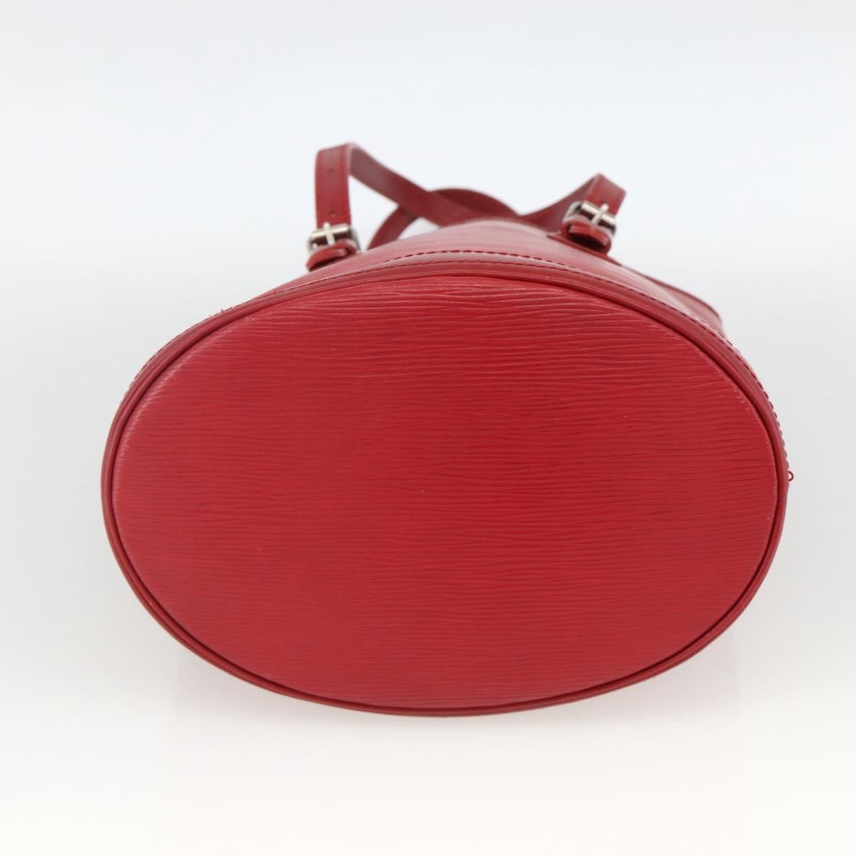 Louis Vuitton LOUIS VUITTON Epi Bucket PM Shoulder Bag Red M5899E LV Authentic bs34346