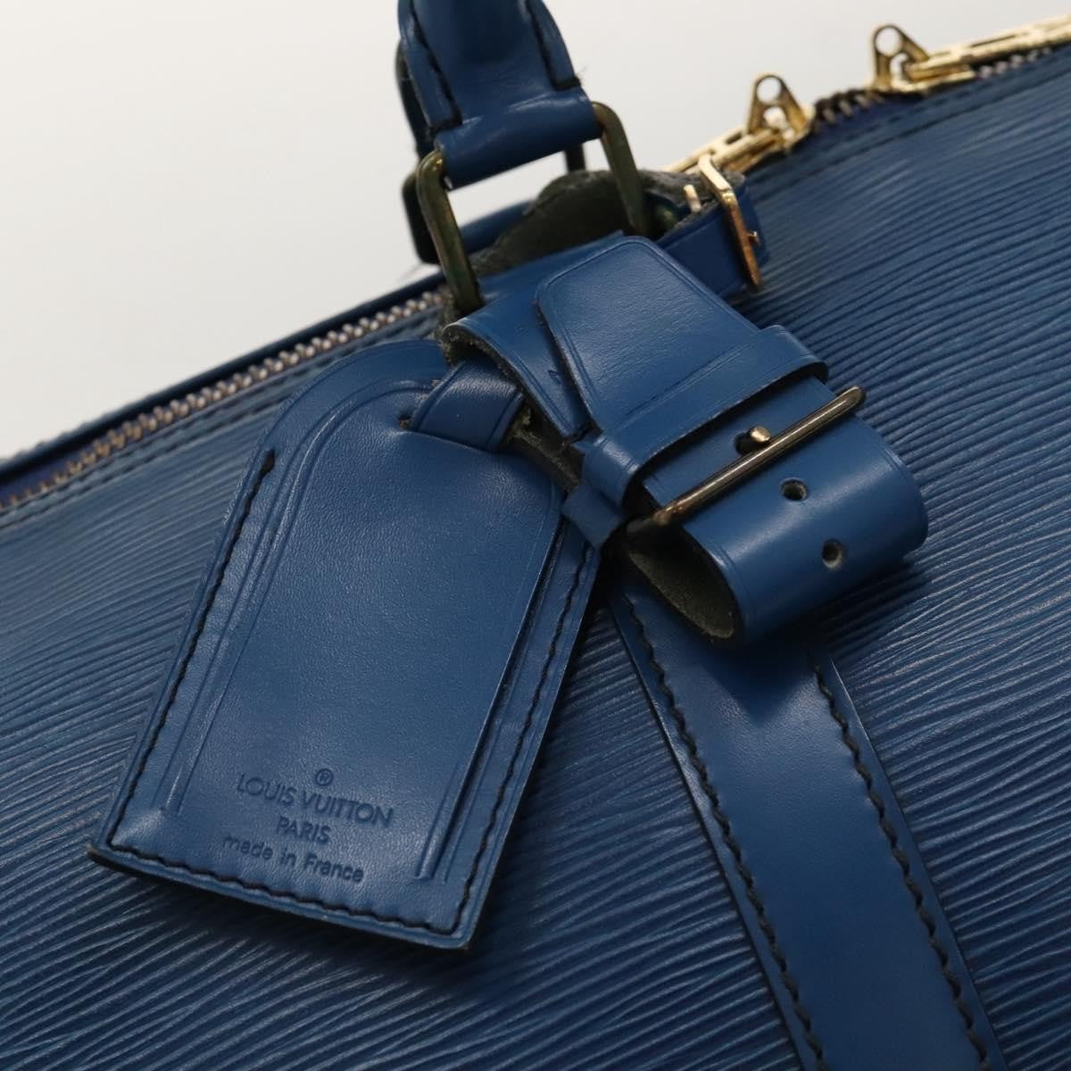Louis Vuitton LOUIS VUITTON Epi Keepall 55 Boston Bag Toledo Blue M42955 LV Authentic EC290
