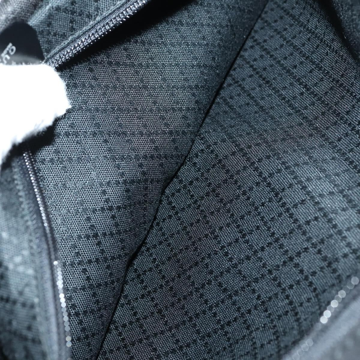 Gucci GUCCI Boston Bag Nylon Leather Black Silver 012 1553 0269 Authentic ti3430