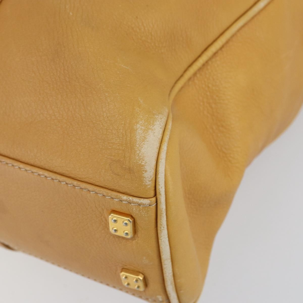 Loewe LOEWE Anagram Tote Bag Leather Beige Gold Authentic 149645