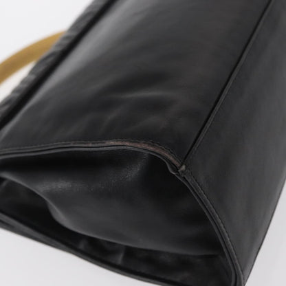 Fendi FENDI Hand Bag Leather Black Gold Authentic 169891