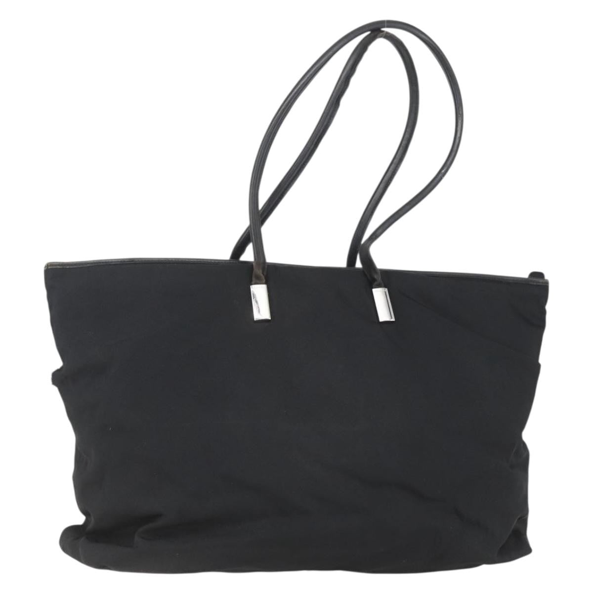 Gucci GUCCI Tote Bag Nylon Black Silver 002 2123 0455 Authentic gh1622