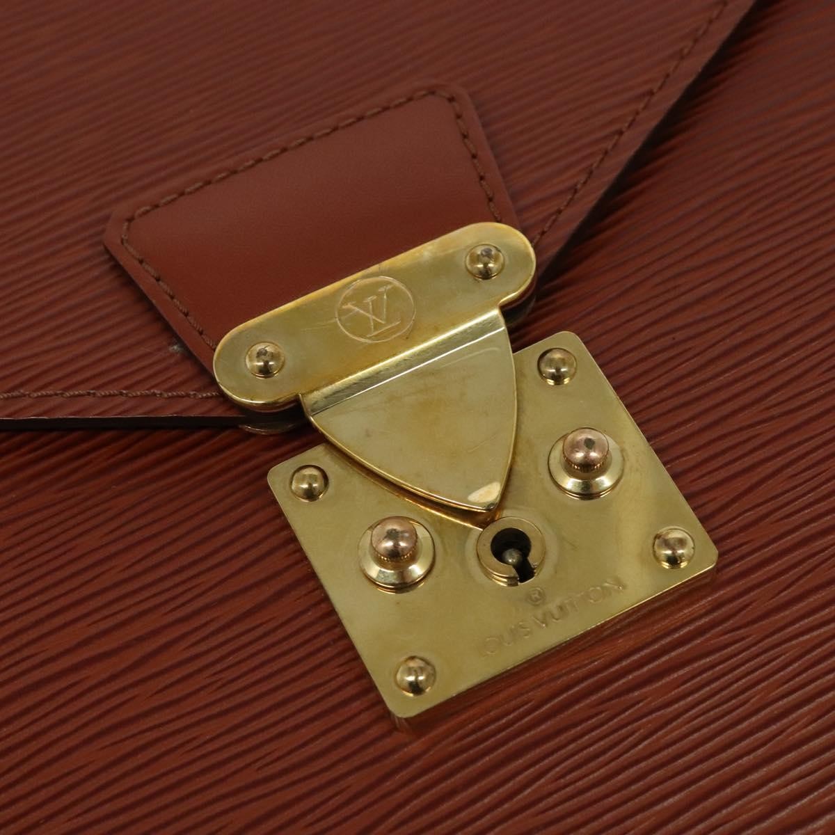 Louis Vuitton LOUIS VUITTON Epi Serviette Conseiller Briefcase Brown M54423 LV Authentic BA4610 Bag