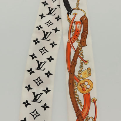Louis Vuitton LOUIS VUITTON Flower And Straps Bando BB Scarf Silk White M90658 LV Authentic 136325M Bag