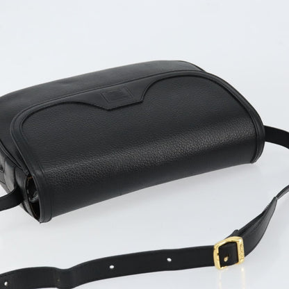 Burberrys Burberrys Nova Check Shoulder Bag Leather Black Gold Authentic bs30325