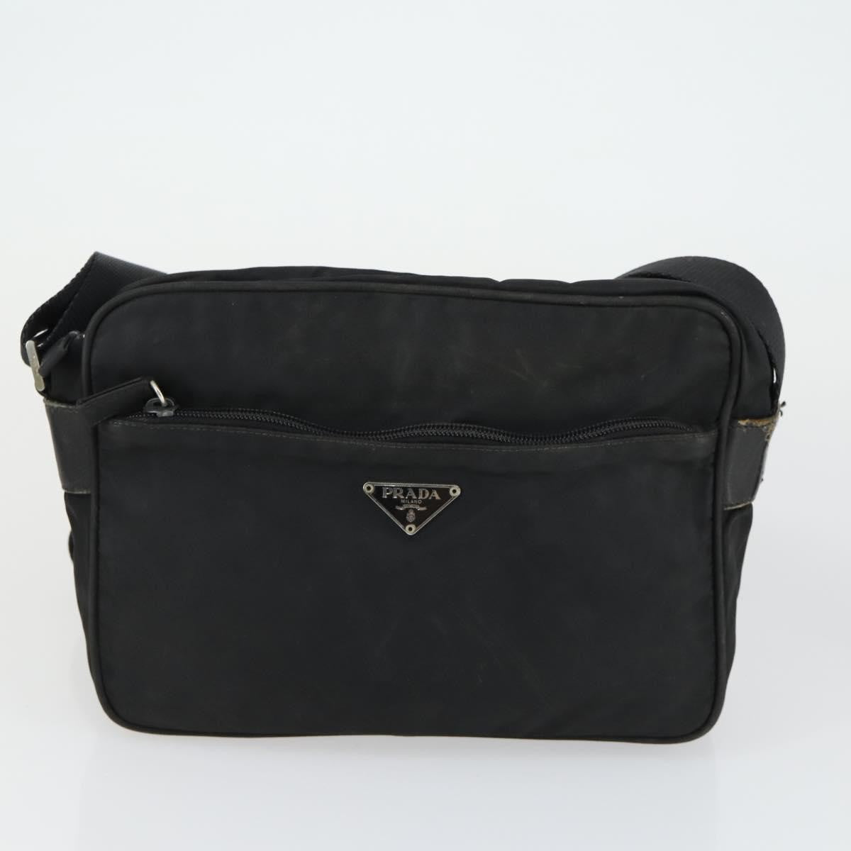 Prada PRADA Shoulder Bag Nylon 3 Set Khaki Black Authentic 165124