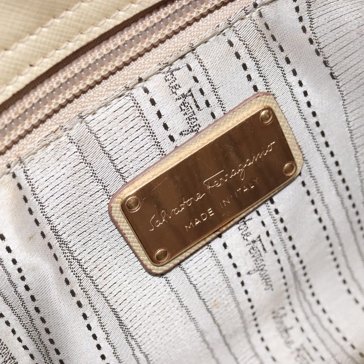 Salvatore Ferragamo Salvatore Ferragamo Gancini Shoulder Bag Leather Gold Authentic 162322
