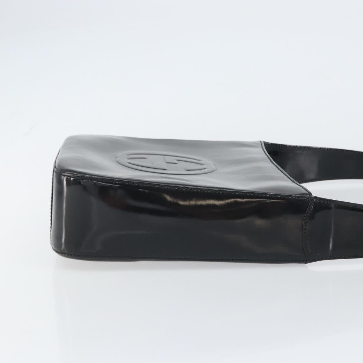 Gucci GUCCI Shoulder Bag Enamel Black 000 0506 Authentic ep12258