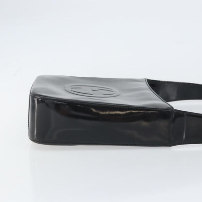 Gucci GUCCI Shoulder Bag Enamel Black 000 0506 Authentic ep12258