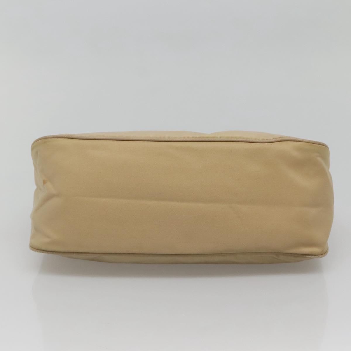 Prada PRADA Shoulder Bag Nylon Beige Silver Authentic 120952