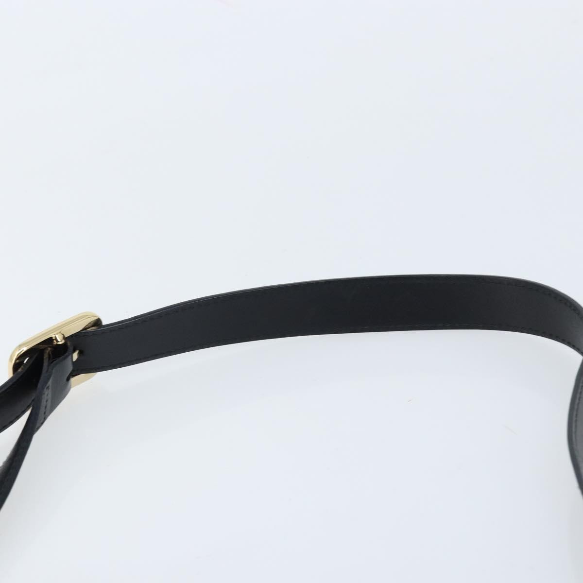 Gucci GUCCI Shoulder Bag Leather Black Gold 001 1998 1785 Authentic 173859