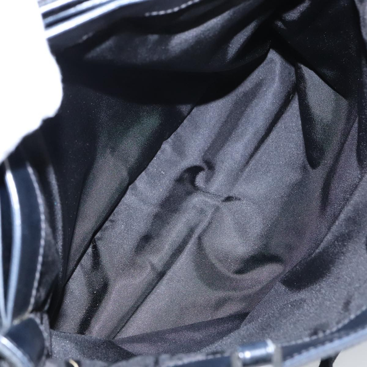 Prada PRADA Hand Bag Nylon Black Silver Authentic 96925