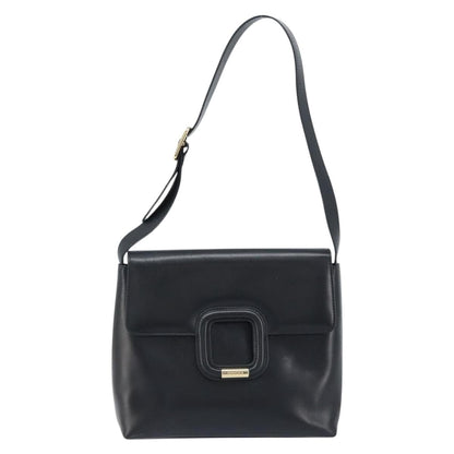 Gucci GUCCI Shoulder Bag Leather Black Gold 001 1998 1785 Authentic 173859