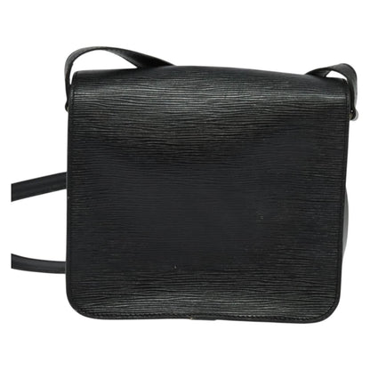 Louis Vuitton LOUIS VUITTON Epi Cartouchiere MM Shoulder Bag Black Noir M52242 LV Authentic BA4693