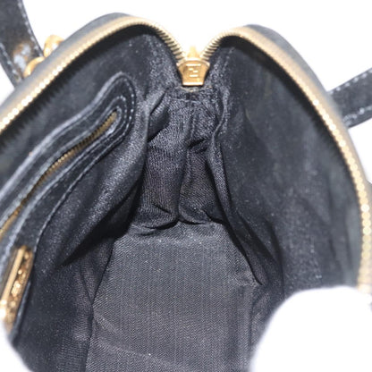 Fendi FENDI Hand Bag Patent leather 2way Black Gold Authentic ti3390