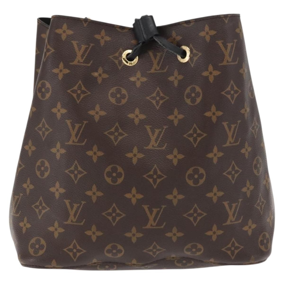 Louis Vuitton LOUIS VUITTON Monogram Neonoe Shoulder Bag Black M44020 LV Authentic ka1907