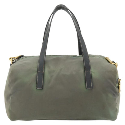 Prada PRADA Shoulder Bag Nylon 2way Green Gold Authentic 176782