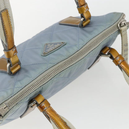 Prada PRADA Tote Bag Nylon Light Blue Silver Authentic 170632