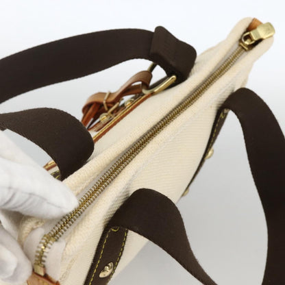 Louis Vuitton LOUIS VUITTON Antigua Cabas PM Hand Bag Black Beige M40039 LV Authentic BA11190