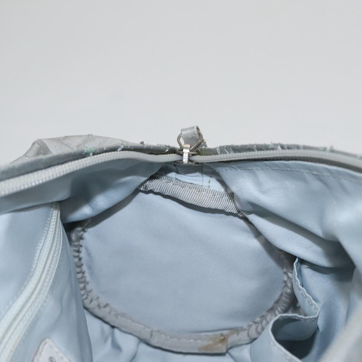 Chanel CHANEL Sports Hand Bag Coated Canvas Silver CC Authentic bs21669
