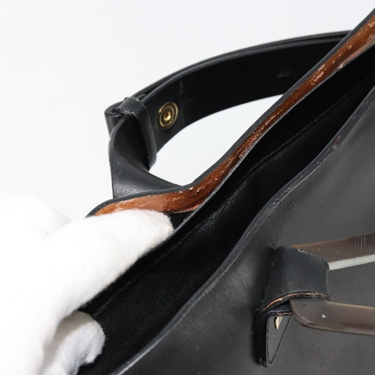Gucci GUCCI Hand Bag Leather Black Authentic 71508