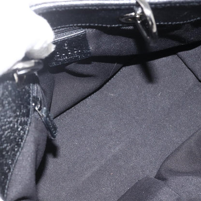 Gucci GUCCI GG Canvas Hand Bag Black Silver 120844 Authentic BA11644