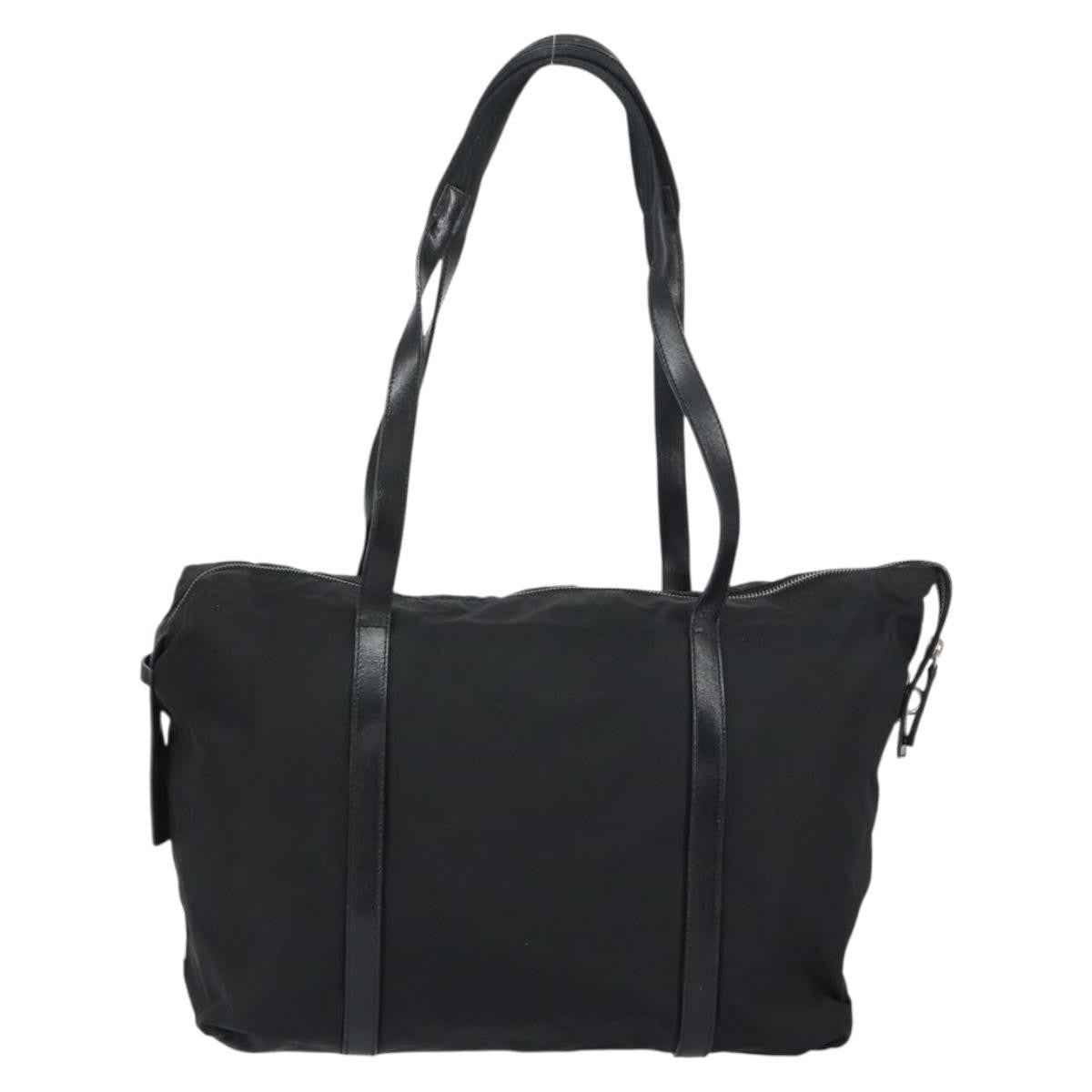 Prada PRADA Tote Bag Nylon Black Silver Authentic 151531