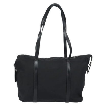 Prada PRADA Tote Bag Nylon Black Silver Authentic 151531