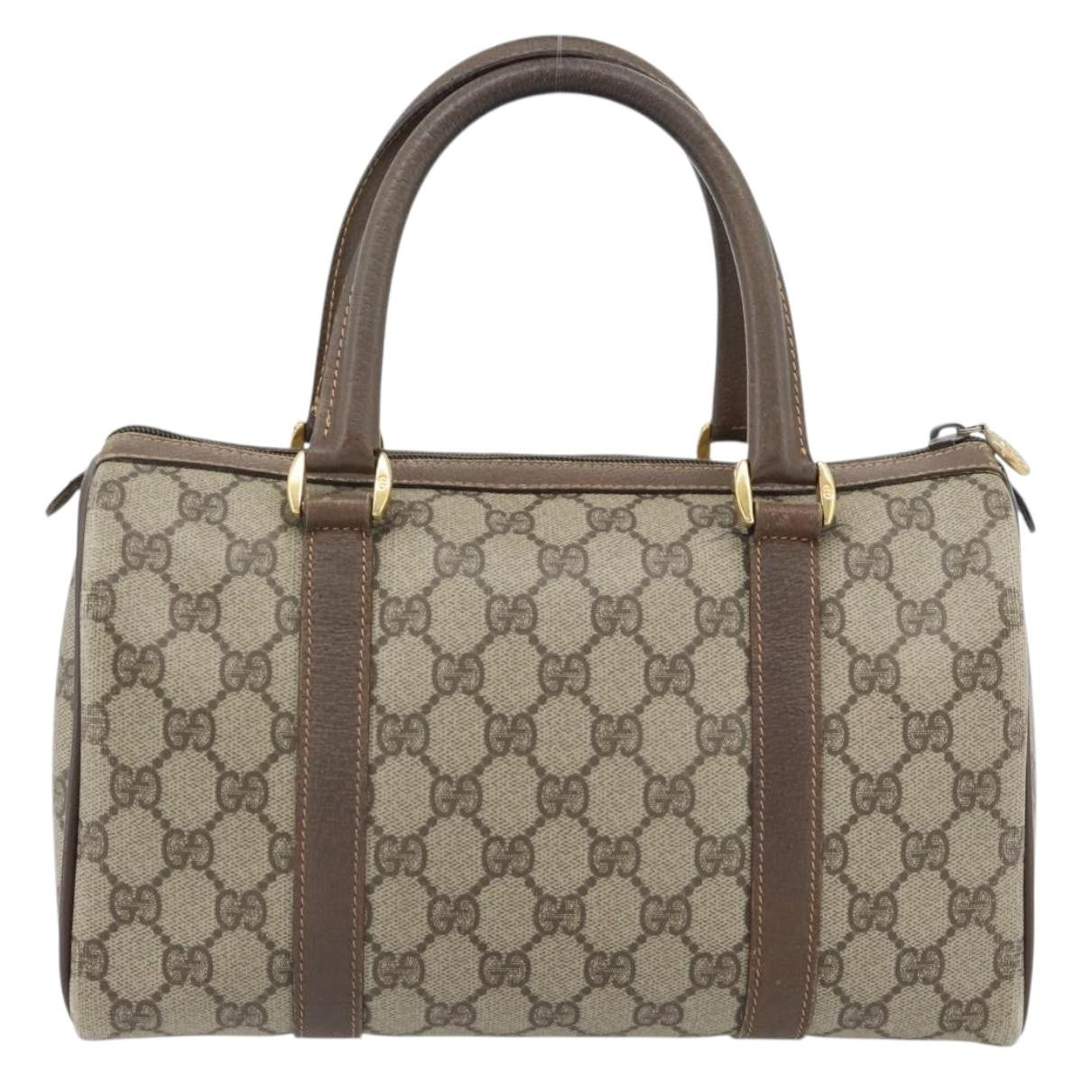 Gucci GUCCI GG Supreme Web Sherry Line Bag PVC Beige Gold 40 02 006 Authentic BA12926
