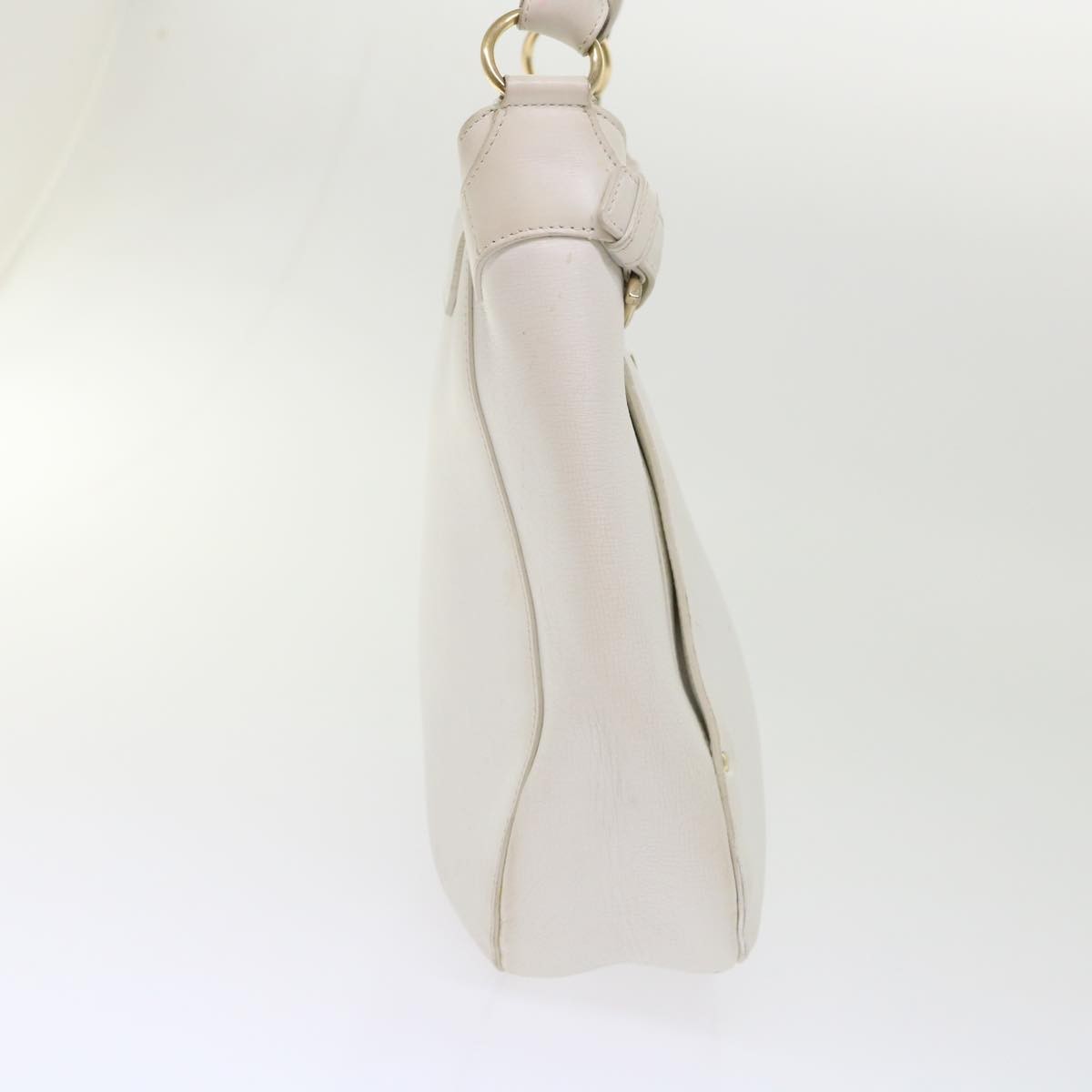 Salvatore Ferragamo Salvatore Ferragamo Gancini Shoulder Bag Leather White AU-21/4407 Authentic am4652